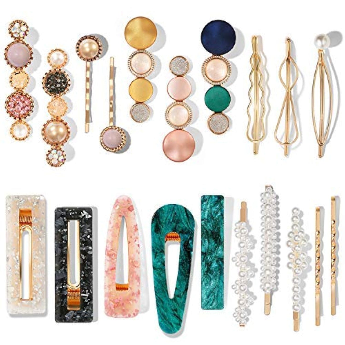20 PCS Pearl Hair Clips Set Fashion Hair Accessories for Decorative Party Wedding