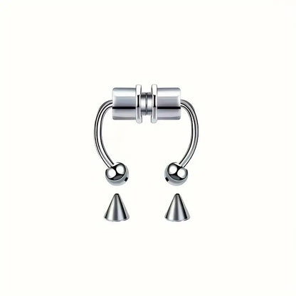 Anneaux de nez Créoles Faux anneau de nez Faux septum Faux anneaux pour les lèvres Faux piercing au septum