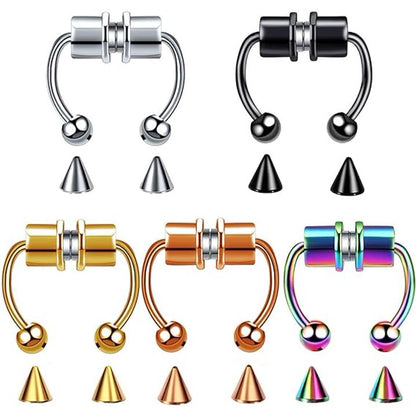 Nose Rings Hoops Fake Nose Ring Fake Septum Fake Lip Rings Fake Septum Piercing