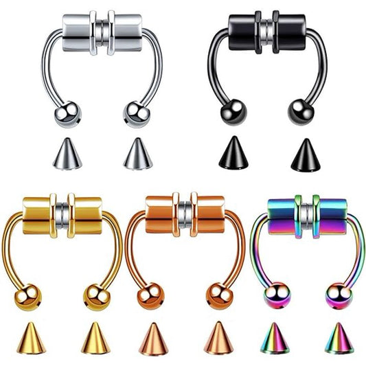 Nose Rings Hoops Fake Nose Ring Fake Septum Fake Lip Rings Fake Septum Piercing